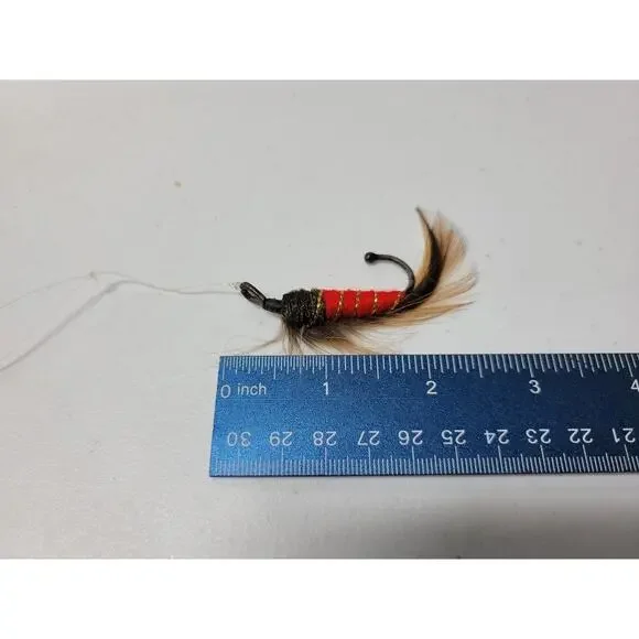 Lot of 5 Vintage Fishing Christmas Ornaments - Rustic Cabin Holiday Decor - Picture 2 of 5